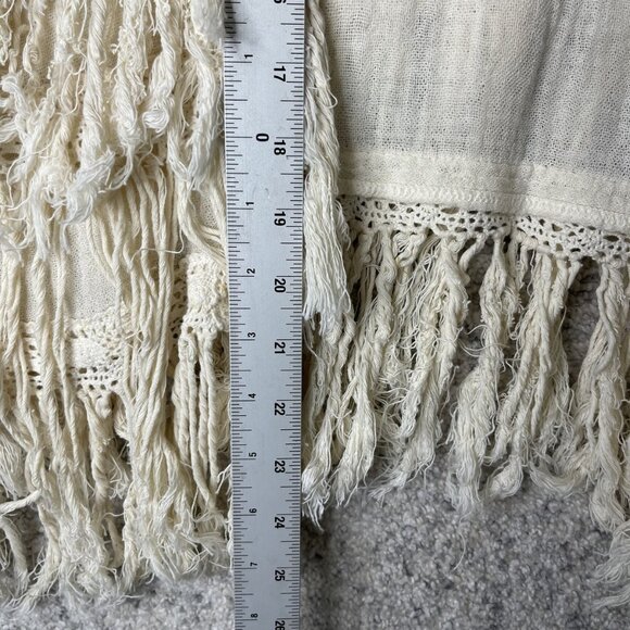Jens Pirate Booty Sweater Womens Medium Fringe Boho Festival Kimono Cardigan - Picture 2 of 9